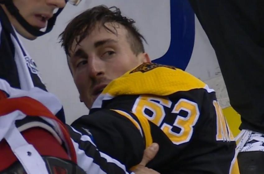 Orlov goes after Marchand but Marchand fights back!
