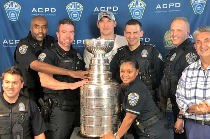 Ovechkin and Caps owner Leonsis share Stanley Cup with first responders and sick children
