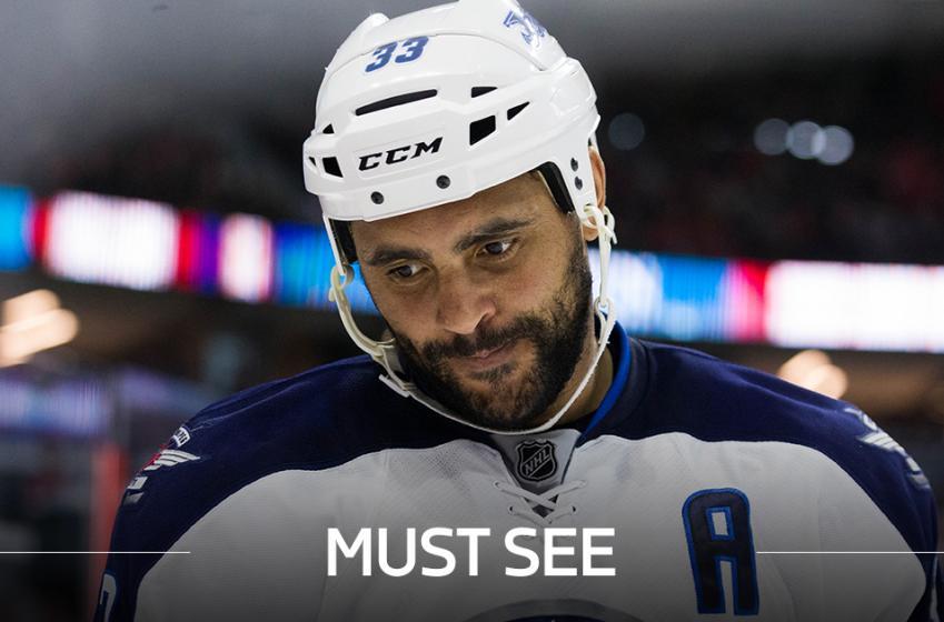 Must see: Dustin Byfuglien FINALLY scores his first goal of the season!