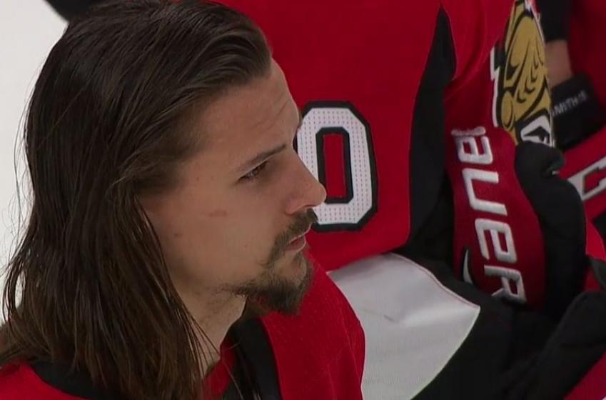 Karlsson gets standing ovation, holds back tears on the ice 