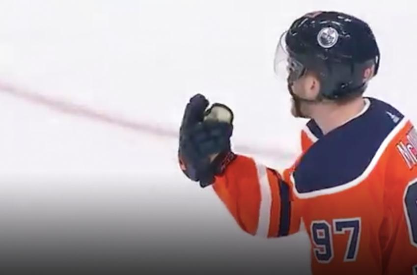 McDavid's OT goal disallowed after controversial ruling, so he taunts the refs after scoring a shootout goal